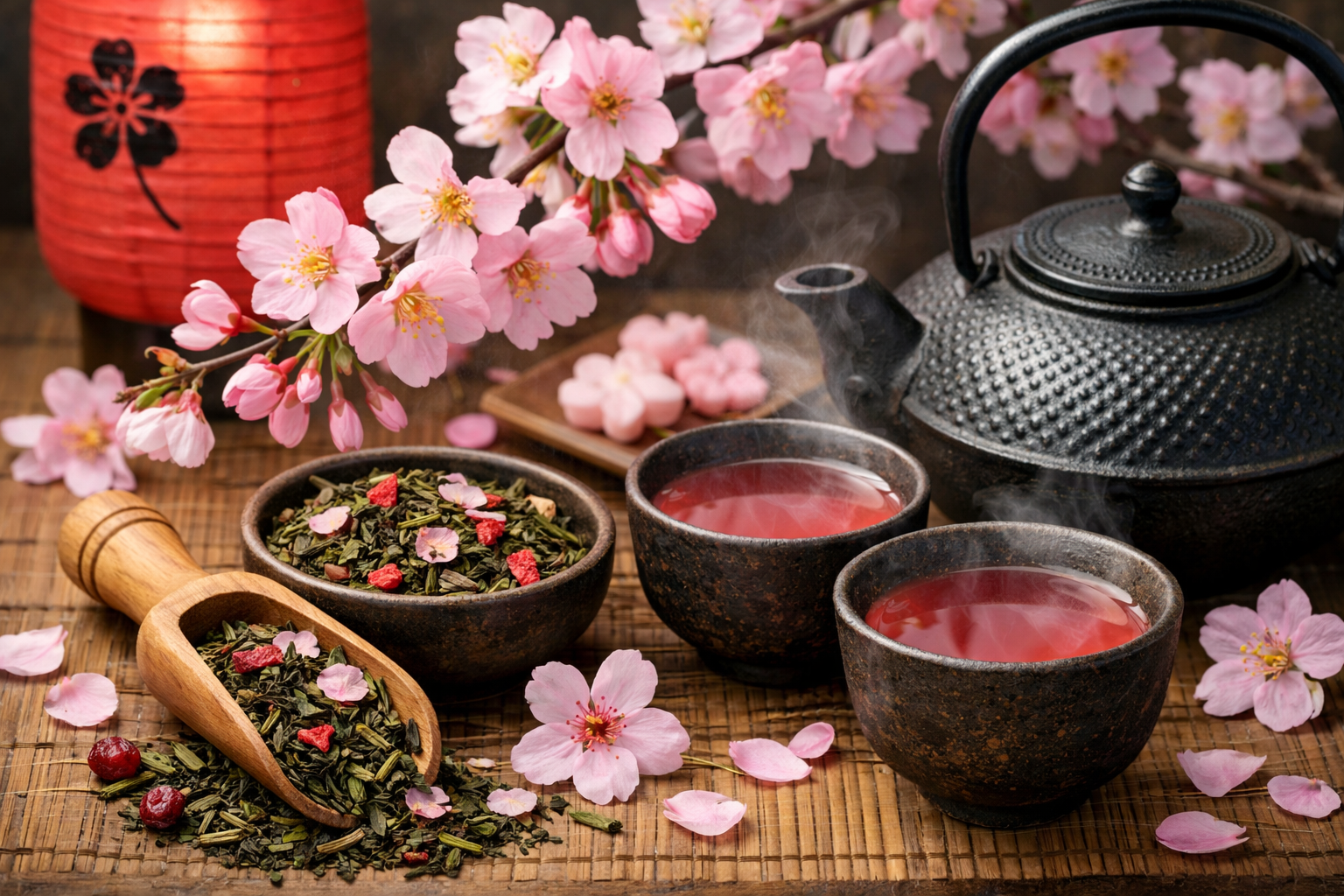 Herbata japońska wiśnia – co to za smak i z czego powstaje?