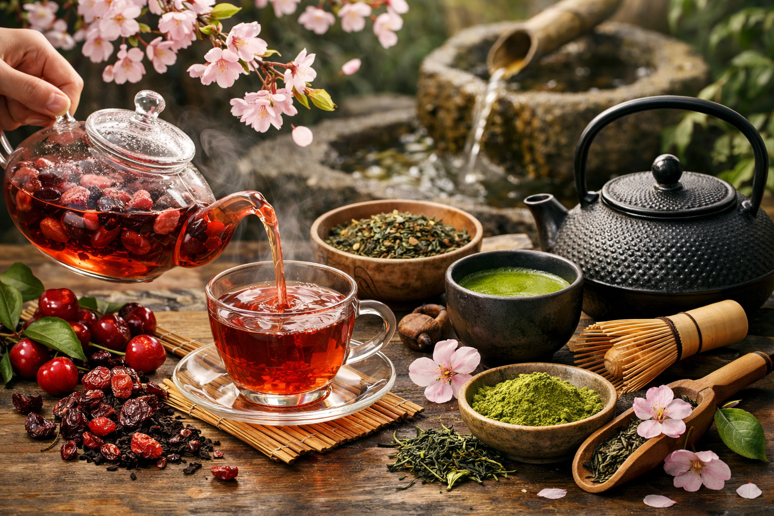 Jak parzyć herbaty wiśniowe i japońskie, by wydobyć pełnię aromatu?